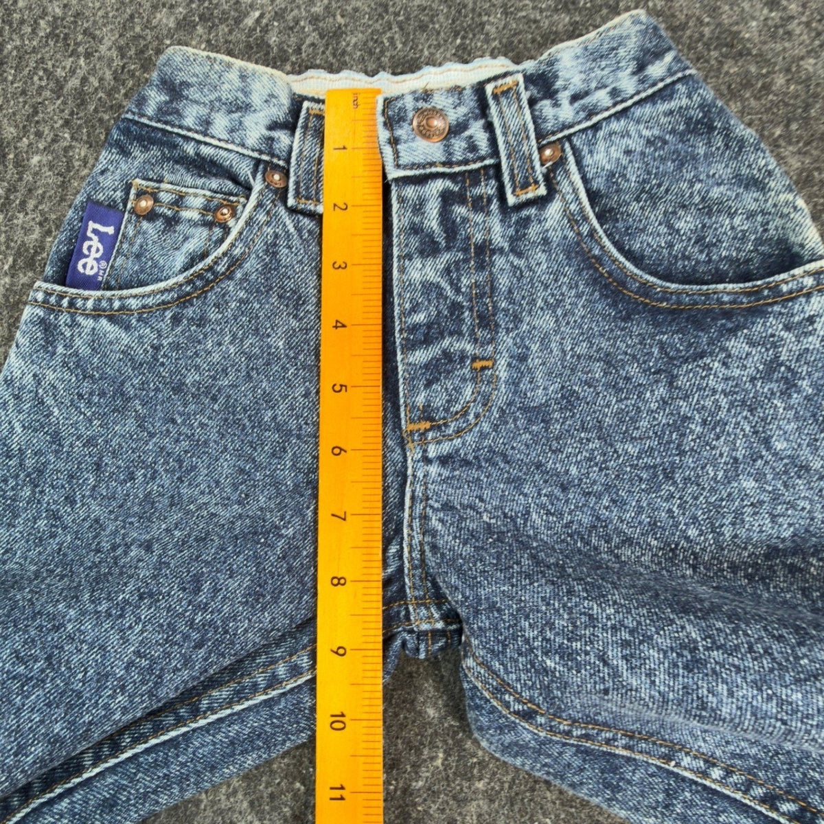 Vintage 90s Lee Boys Size 6 Slim Loose Fit Acid Wash Denim Jeans NWT USA