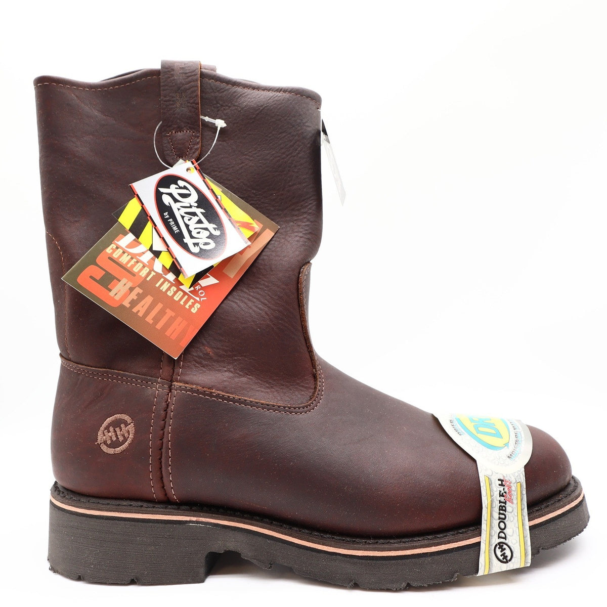 Double-H 3730 Boots Mens 11 2E Brown Briar Pitstop Leather Work New With Box