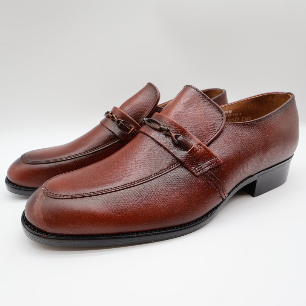 Barclay Loafers Mens 10 D Vintage Brown Bit Slip On Dress Shoes USA Made 96150