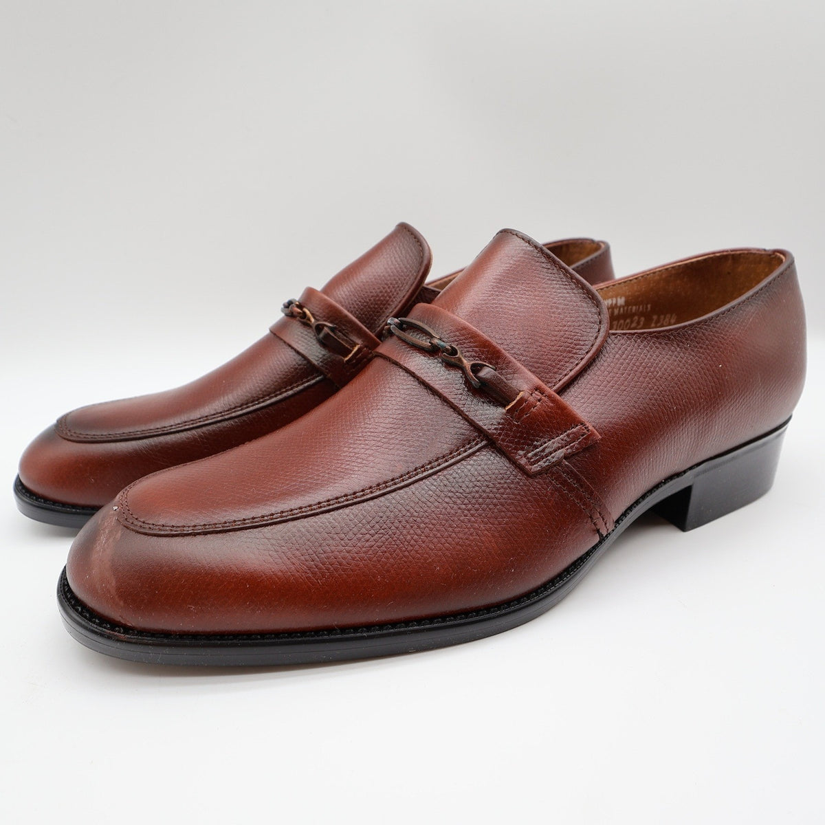 Barclay Loafers Mens 10 D Vintage Brown Bit Slip On Dress Shoes USA Made 96150