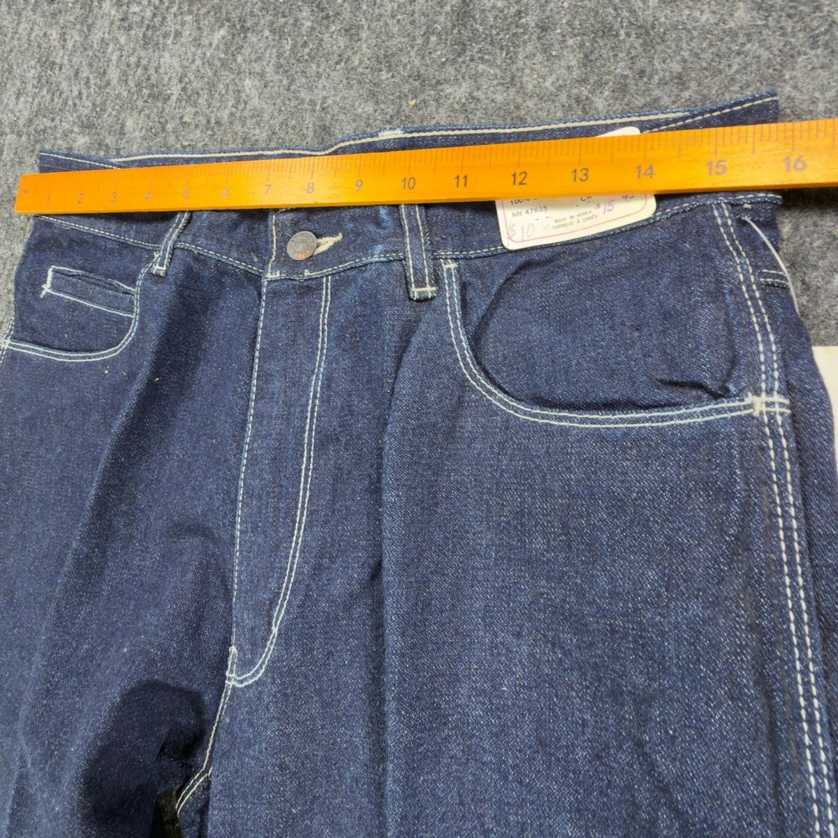 Gino Cappeli Vintage 70s Boot Cut Jeans Mens 34x35 Indigo Cotton Denim NWT - take2supply