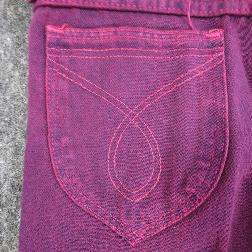 Maverick Vintage 80s Purple Jeans Girls 14 Reg USA Made NOS NWT 27.5x30 - take2supply