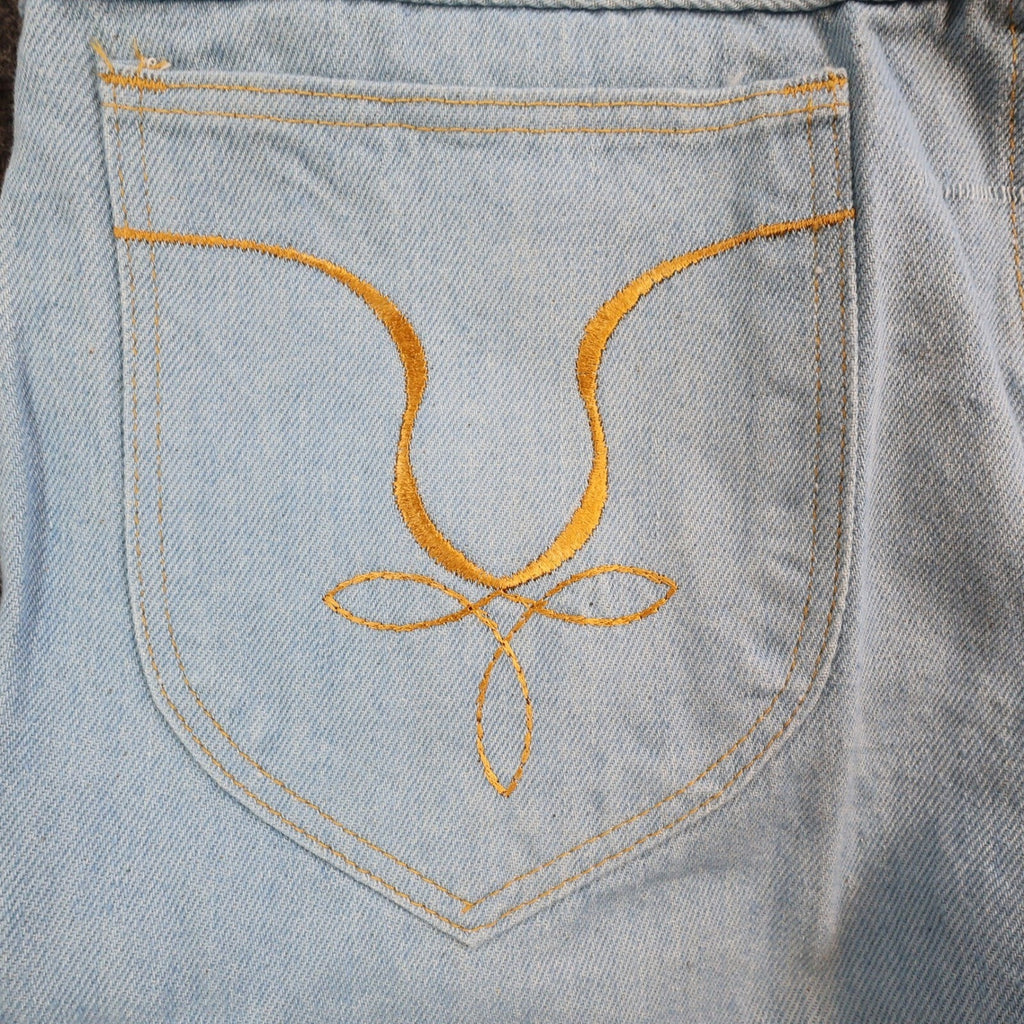 Maverick Vintage 70s Bootcut Jeans Mens 33 Long Light Blue USA Made NOS NWT - take2supply
