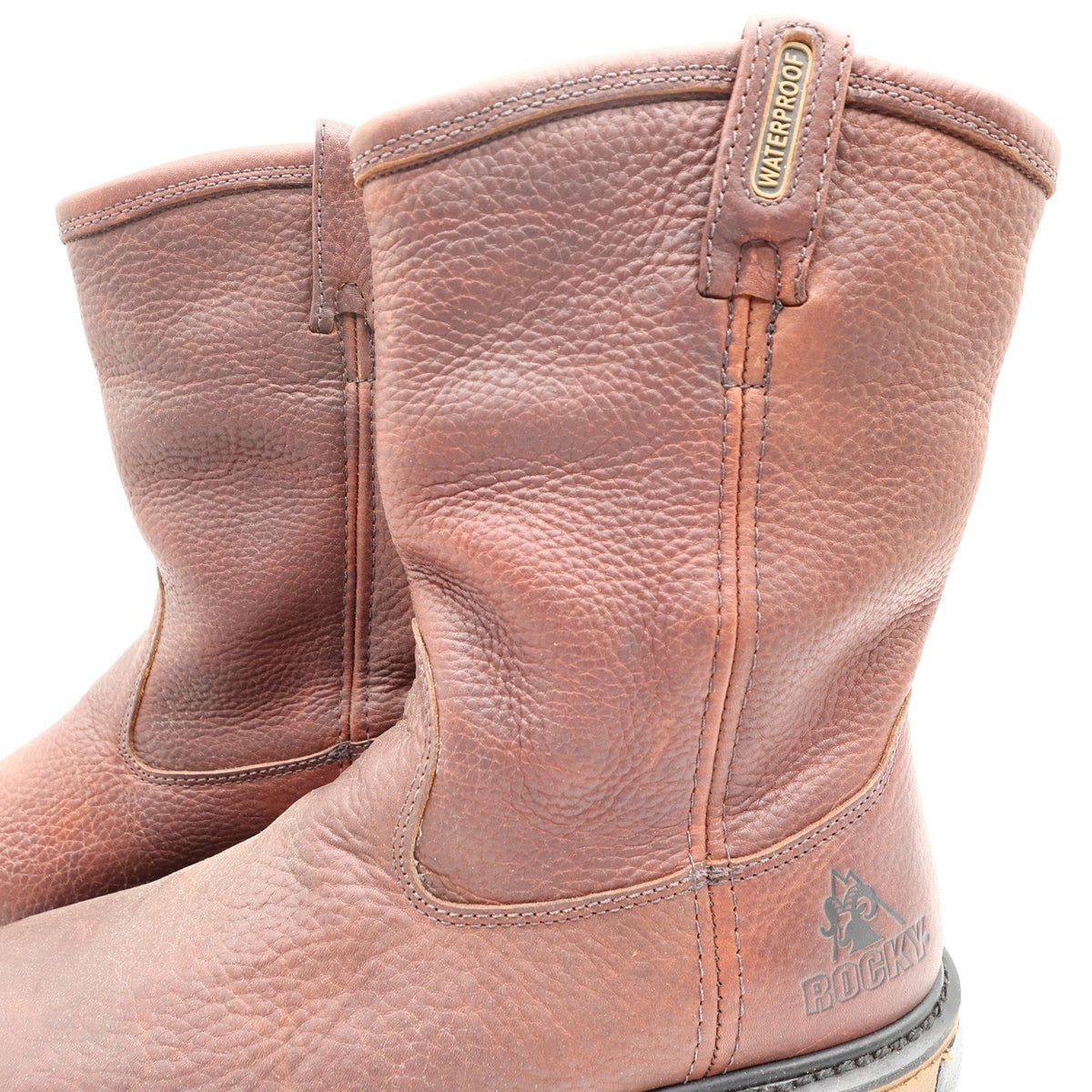 Rocky IronClad 5685 10-Inch Waterproof Pull-On Work Boots Men's 11W Brown NWT