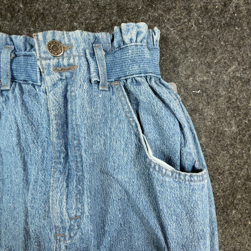 Lee Vintage 80s Islander Jeans Womens 7 Med Blue Denim Elastic High Waist NWT