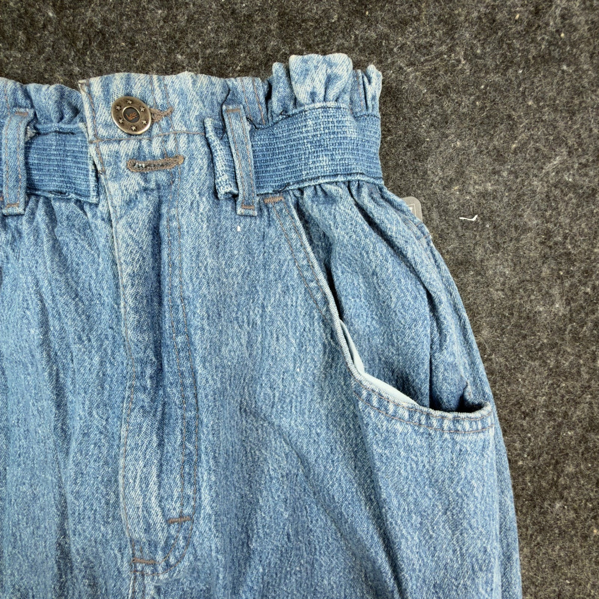 Lee Vintage 80s Islander Jeans Womens 7 Med Blue Denim Elastic High Waist NWT