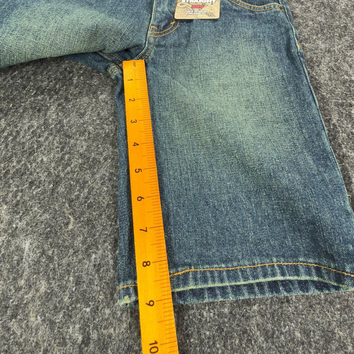 Levis Y2K 549 Relaxed Straight Shorts Boys 6 Blue Ramie Cotton NWT