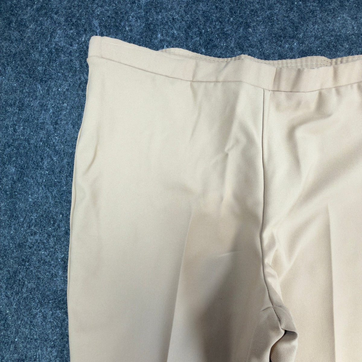Donnkenny Pants Womens 38 Vintage 70s Beige Stretch Elastic Waist Made USA NWT