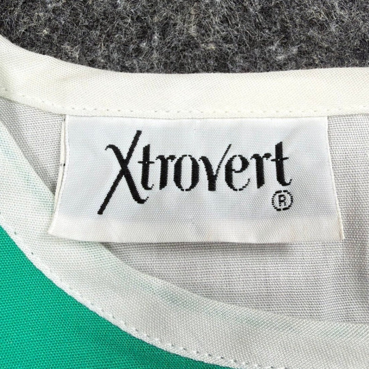 Xtrovert Vintage 80s Rainbow Stripe Top Womens Small White Deadstock NWT USA - take2supply