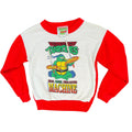 Vintage TMNT Sweatshirt Kids Medium 5-6 Red Raglan USA 1989