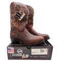 Double-H 2282 AG7 Brown Leather Western Work Boots Men's 11 2E Wide New