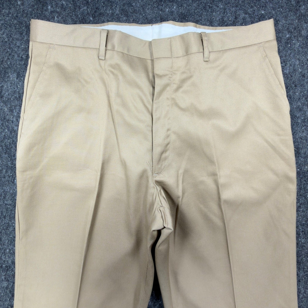 Elderado Vintage 70s Dress Pants Mens 34x32 Tan Twill Slacks Excellent - take2supply