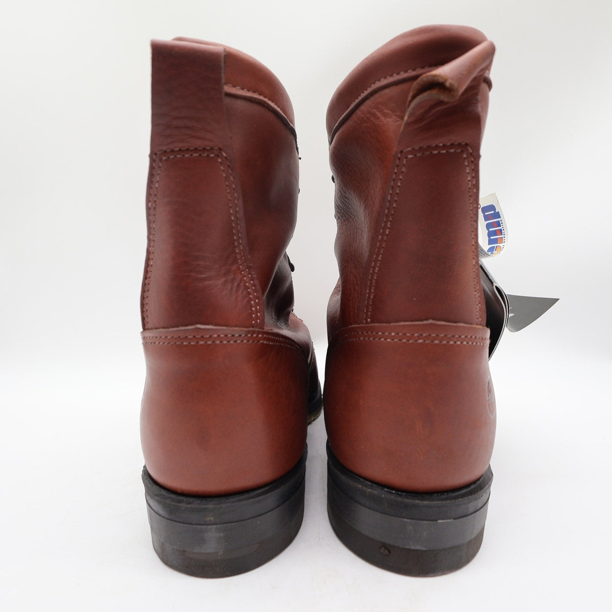 Double-H Mens 10 D Leather Packer Work Boots USA 9790 Brown Lace Up Kiltie New