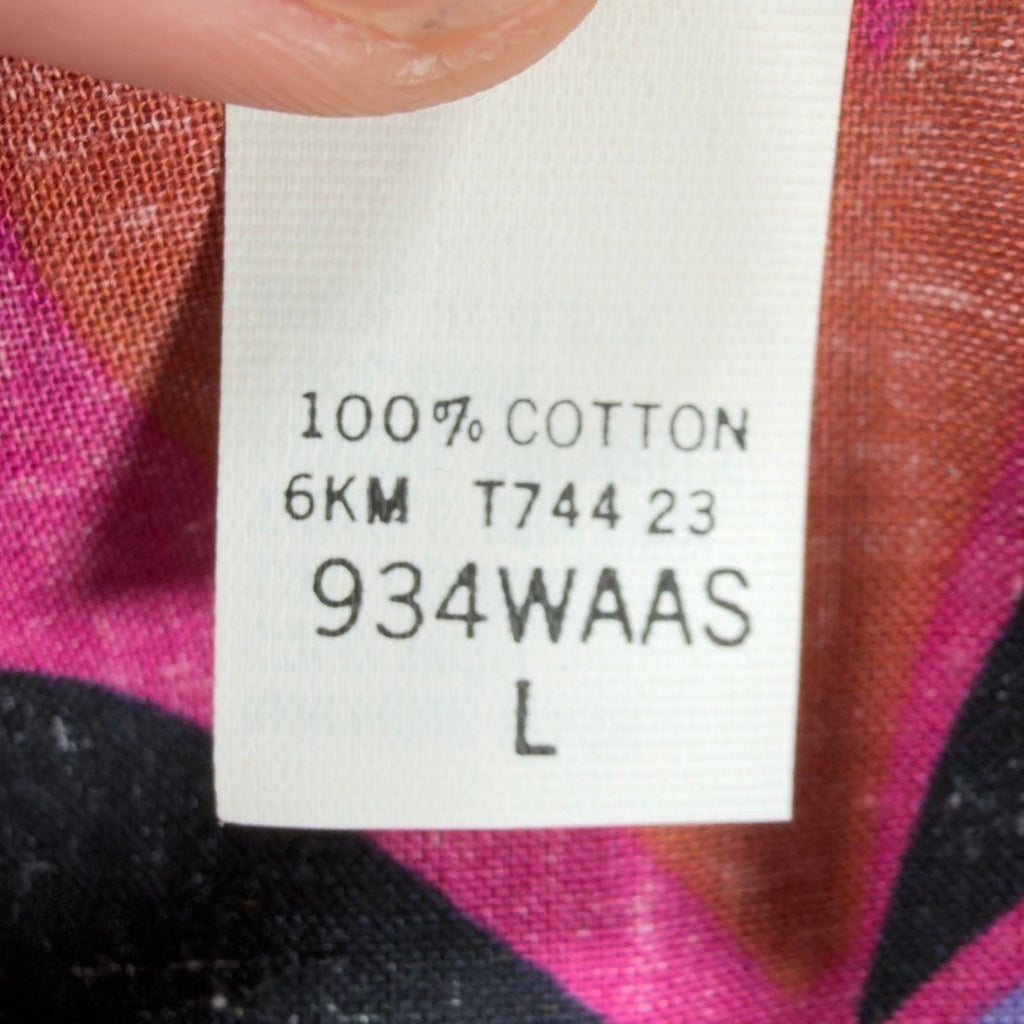 Wrangler Vintage 90s Hawaiian Shirt Mens Large Pink Cotton NWT Deadstock USA - take2supply