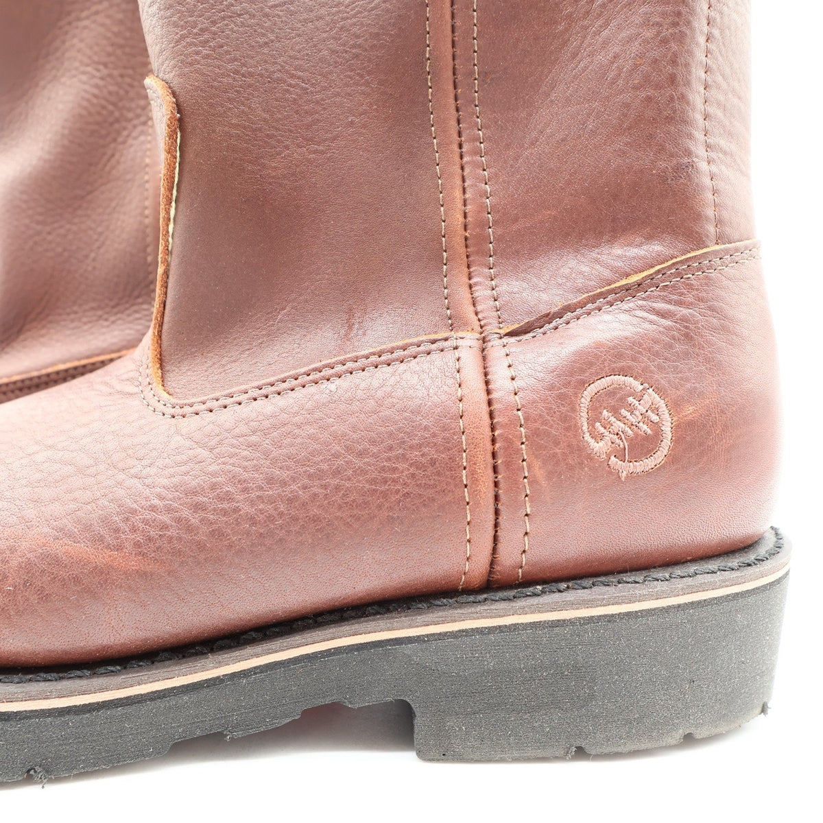 Double-H Boots Steel Toe 10 D Mens Brown Leather Vintage Y2K Work Boots New Box