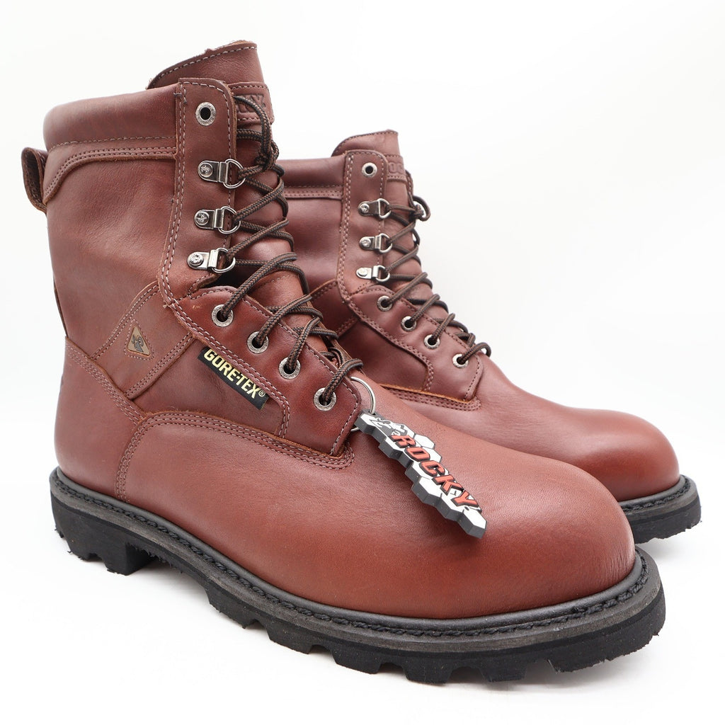Rocky 6224 Steel Toe Ranger Work Boots Mens 12M Brown Leather Gore-Tex New