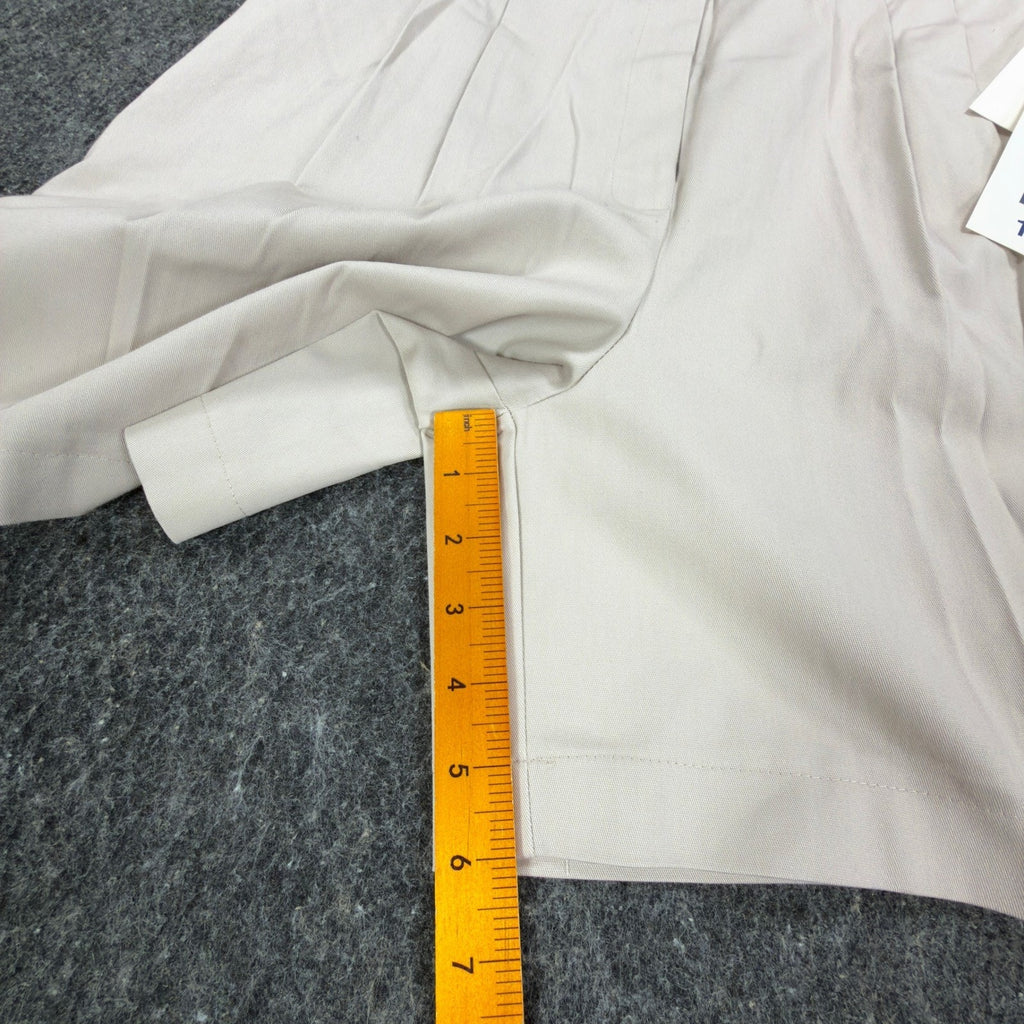 On The Verge Vintage Pleated Shorts Womens 14 Beige Cotton Blend NWT USA Made - take2supply