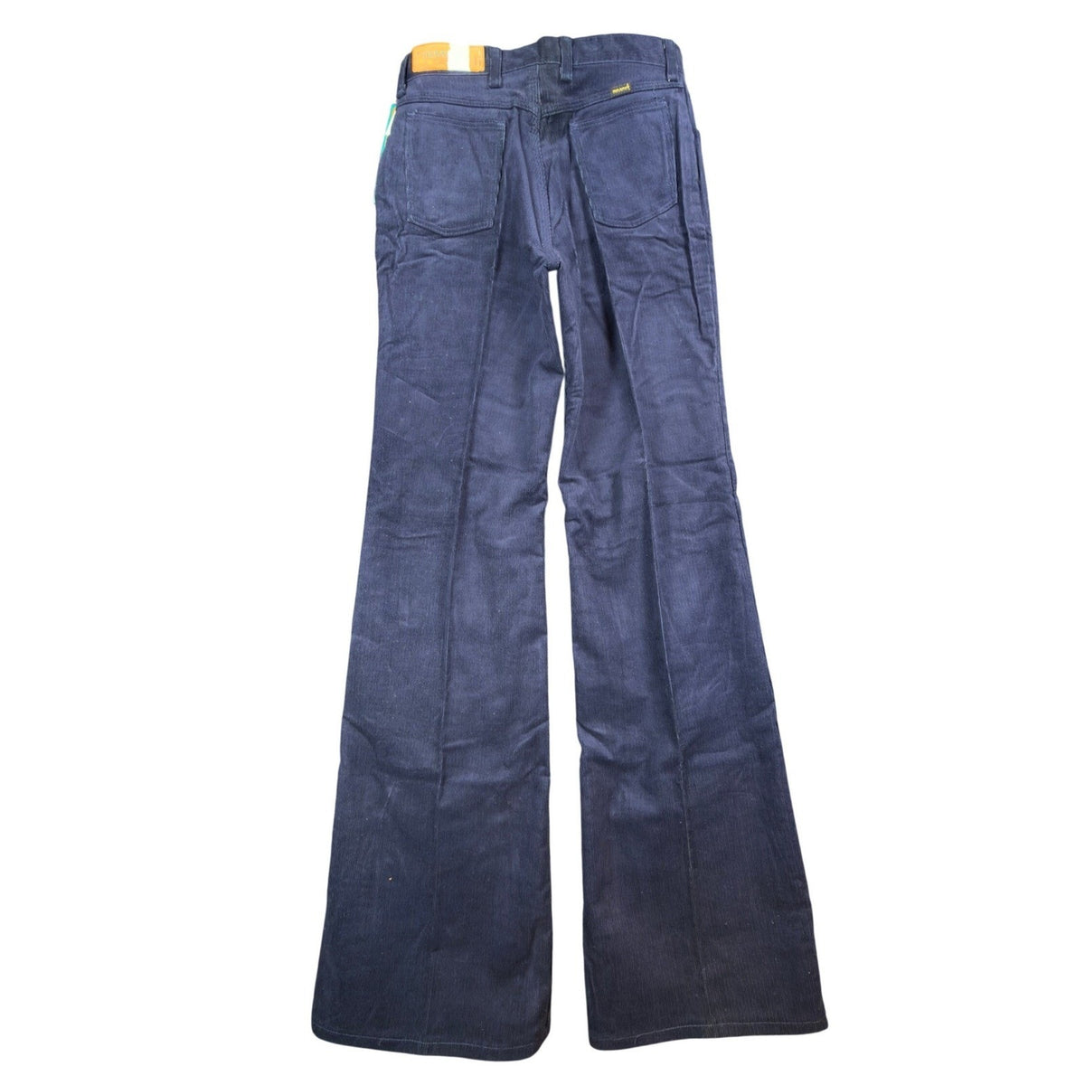 Maverick Vintage 70s Corduroy Pants Juniors 11 Navy Flare Bell Bottom NWT - take2supply
