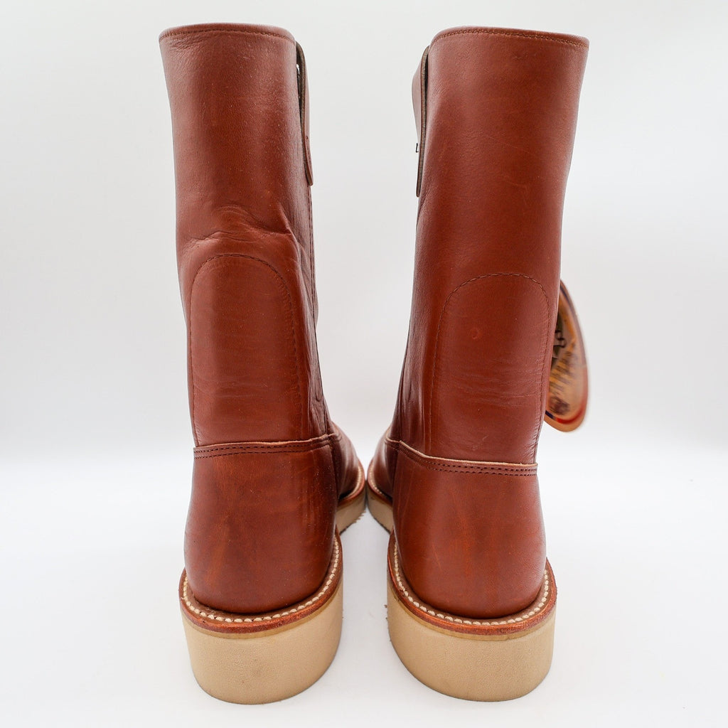 Double H Vintage 3711 Boots Mens 8.5D Brown Leather Wedge Sole NWT