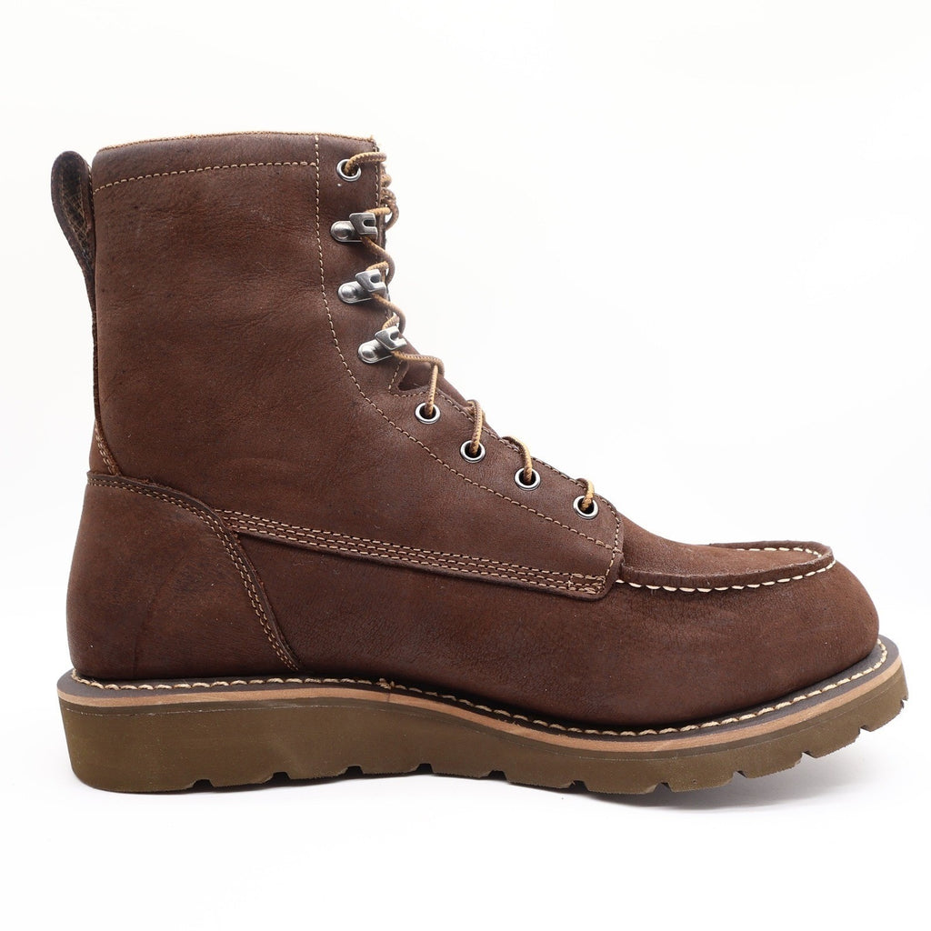 Carhartt 8-Inch Wedge Boot Mens 13 Brown Leather Soft Toe Waterproof New FW8093