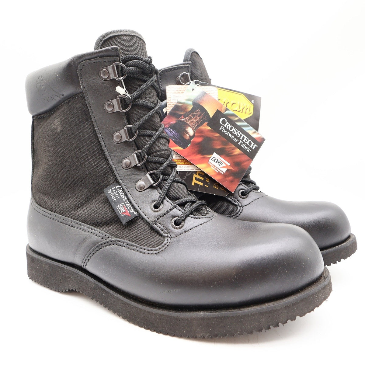 Rocky Eliminator 6" Boots Mens 9 Black Leather Waterproof Insulated NIB 8030