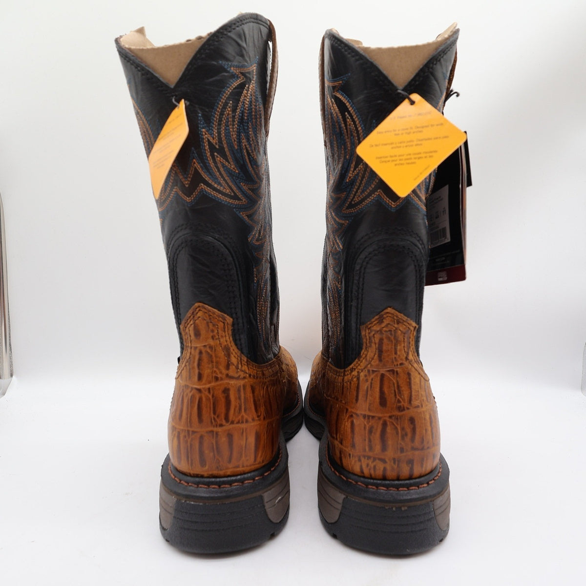 Ariat WorkHog Comp Toe Boots Mens 12 Distressed Brown Hornback Leather NIB