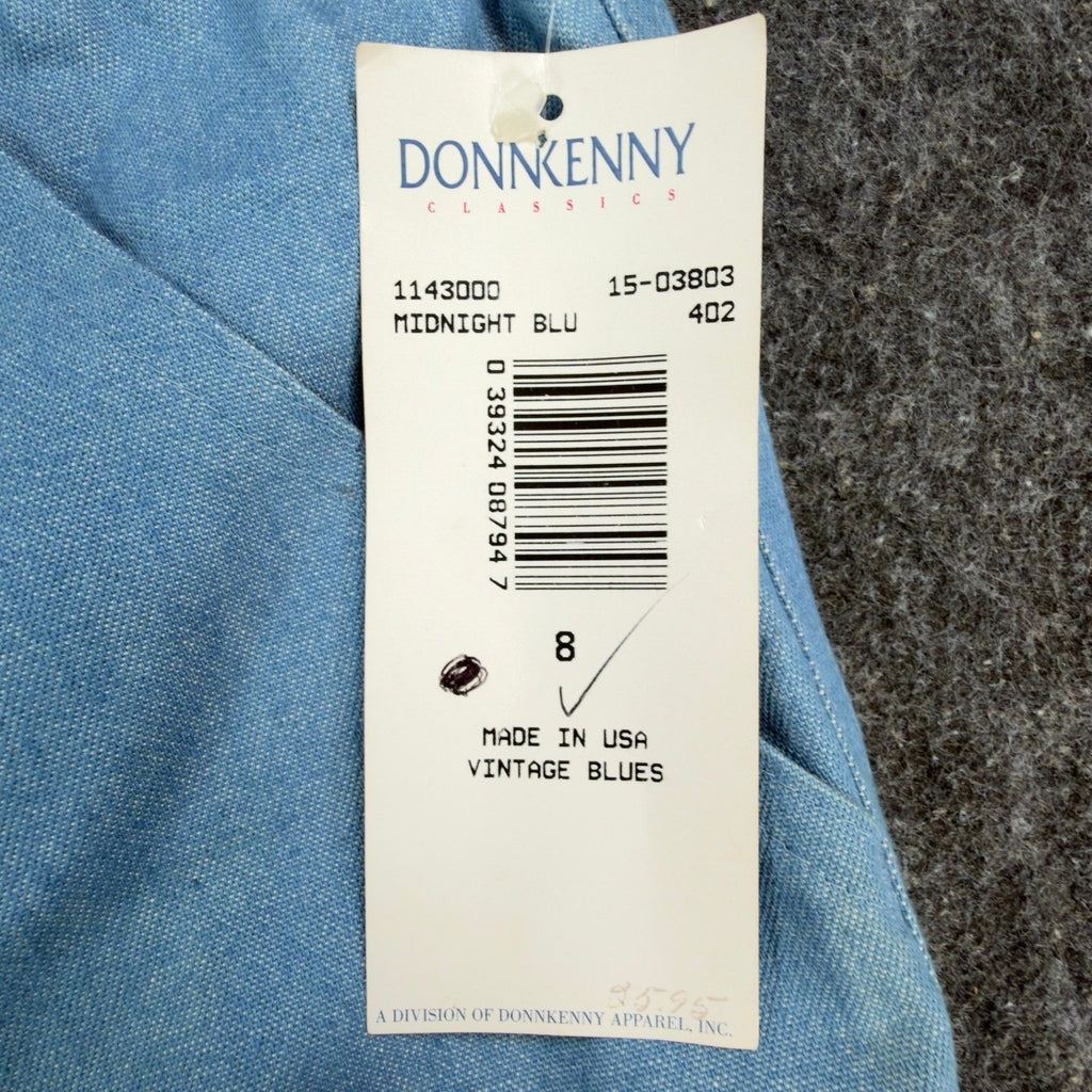 Donnkenny Vintage 90s Shorts Womens 8 Blue Elastic Waist Drawstring NWT