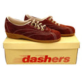 Vintage 70s Dashers 2304 Rust Suede Oxford Sneakers Kids 12.5C Deadstock