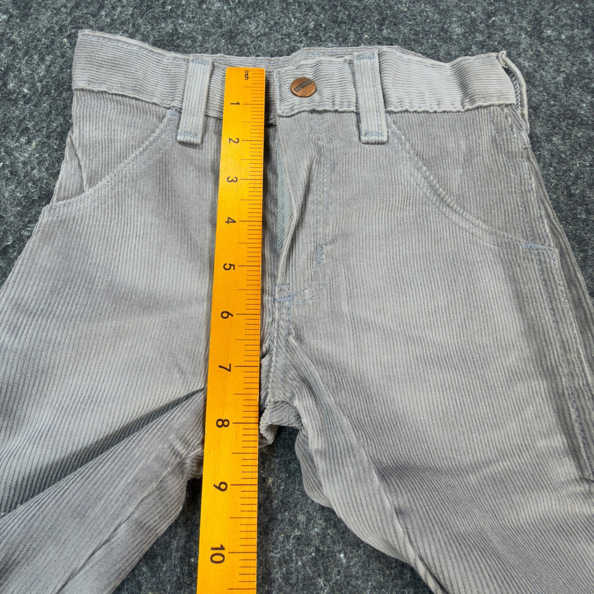Maverick Vintage 70s Corduroy Pants Boys 6 Slim USA Grey Bootcut NWT 65011GY - take2supply