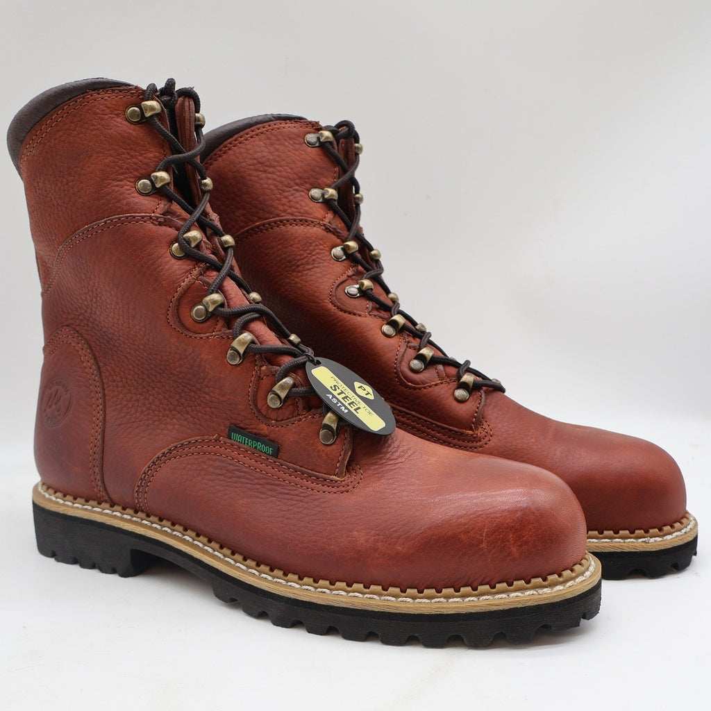 Georgia Boot Renegade Work Boots Mens 10.5 M G8388 Brown Leather Steel Toe WP