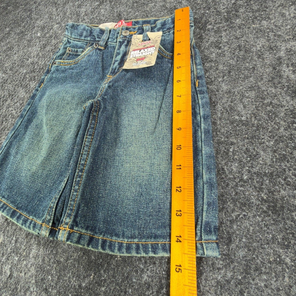 Levi's Y2K 549 Relaxed Straight Shorts Boys 4 Blue Ramie Cotton NWT