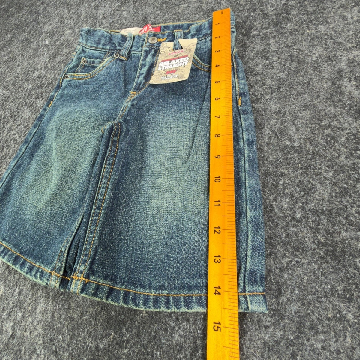 Levi's Y2K 549 Relaxed Straight Shorts Boys 4 Blue Ramie Cotton NWT