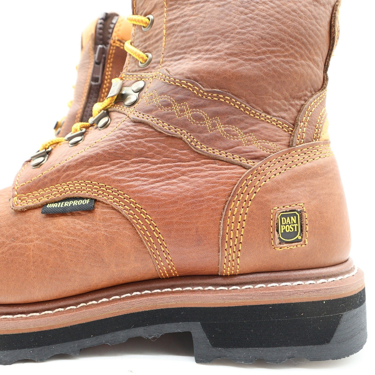 Dan Post Modern Waterproof Work Boots Mens 10.5 D Brown Leather NWT - take2supply