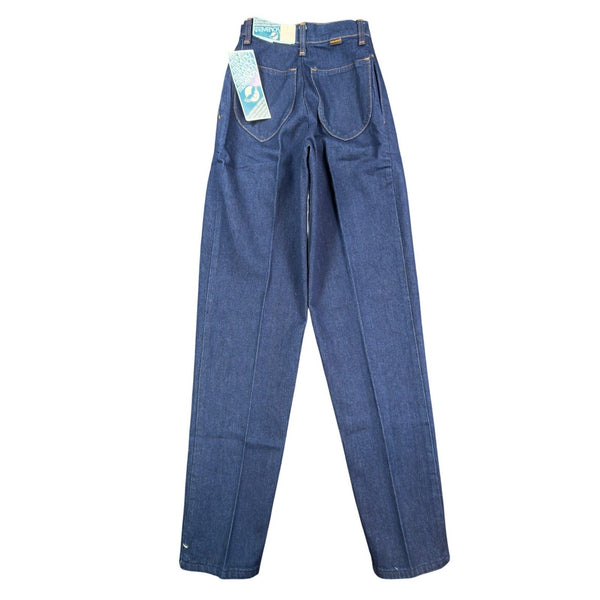 Maverick 80s Vintage Pleated Jeans Junior 5 Blue Cotton NWT Made in USA