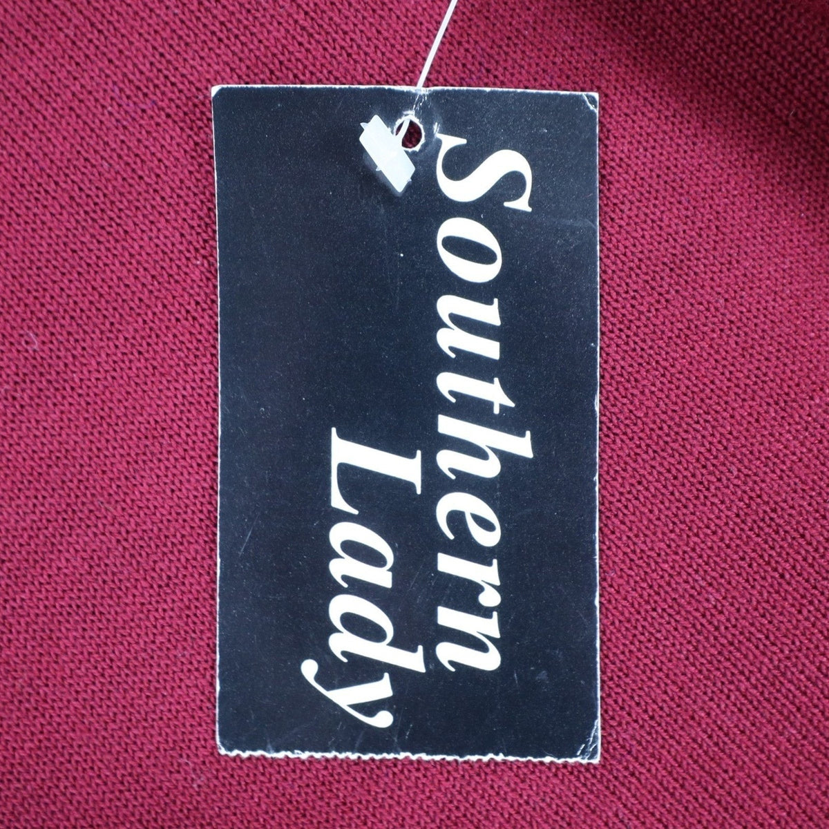 Southern Lady Cardigan Sweater Womens Small Vintage 90s Wine Red Acrylic 1W57