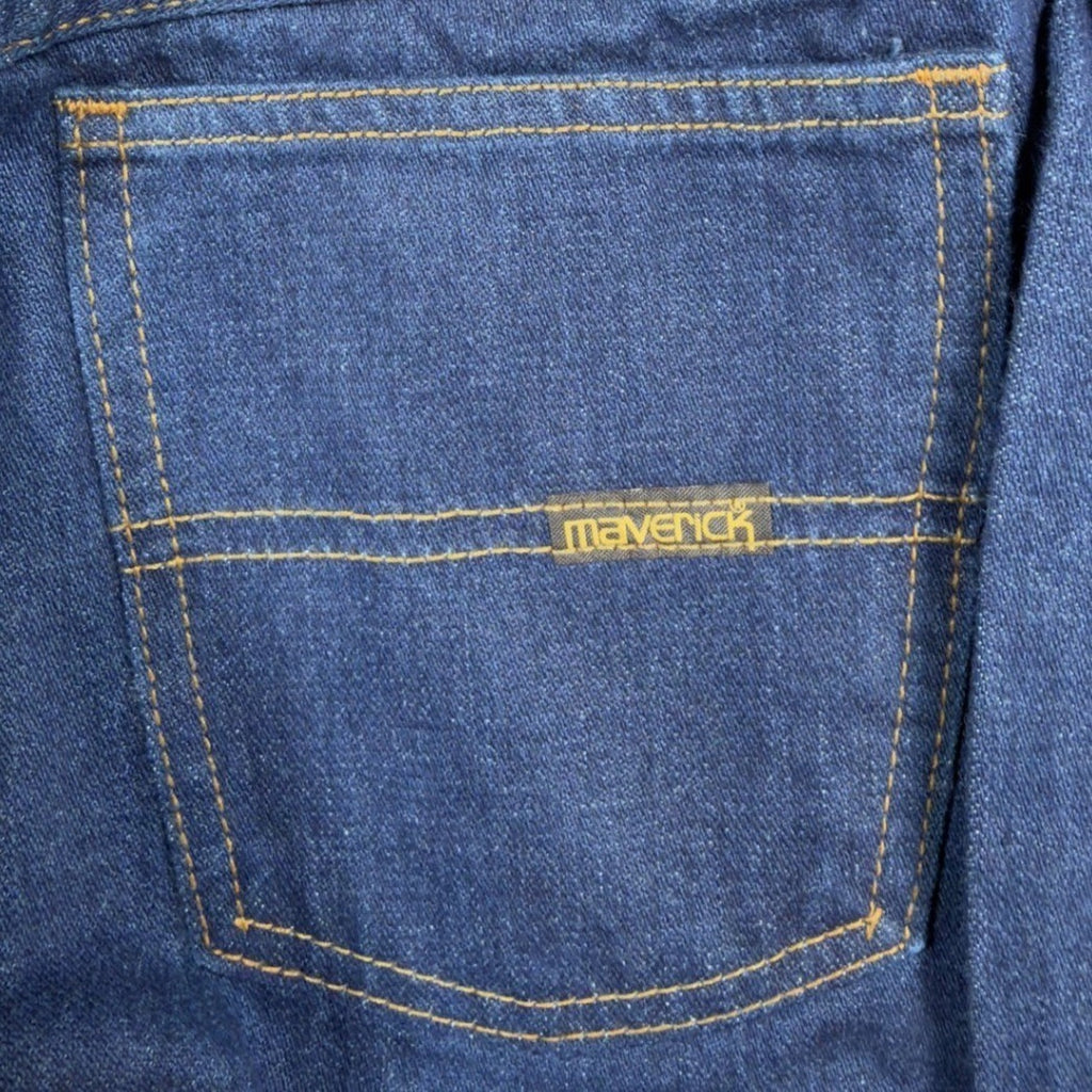 Lady Maverick Vintage 70s Jeans Womens 10 Blue High Waist Wide Leg Deadstock NOS