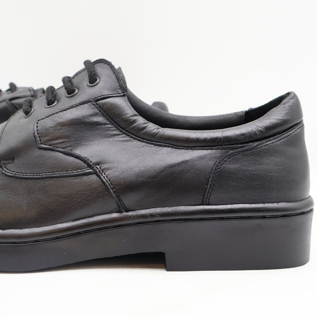 Vintage Boxer Dogs 9928 Black Leather Moc Toe Comfort Oxfords Men's 11D Deadstock