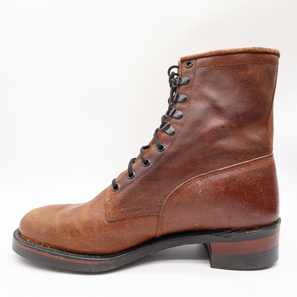 Wrangler Vintage 90s Lace Roper Boots Mens 10.5 Brown Leather NWT - take2supply