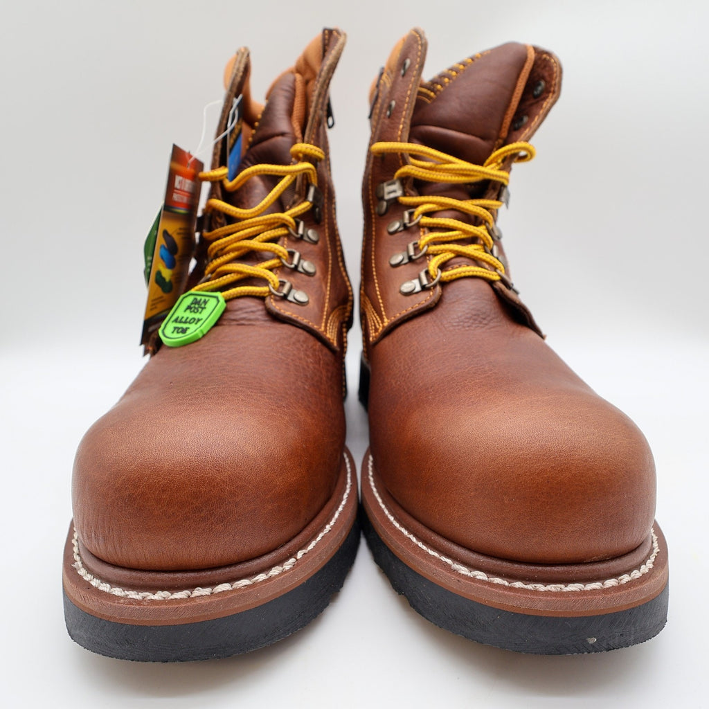 Dan Post Mens 13 D Brown Leather Waterproof Work Boots Alloy Toe DP68484 NWB