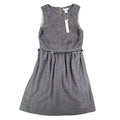 Esley Dress Womens Medium Gray Textured Pleated Sleeveless Belted Fit Flare New