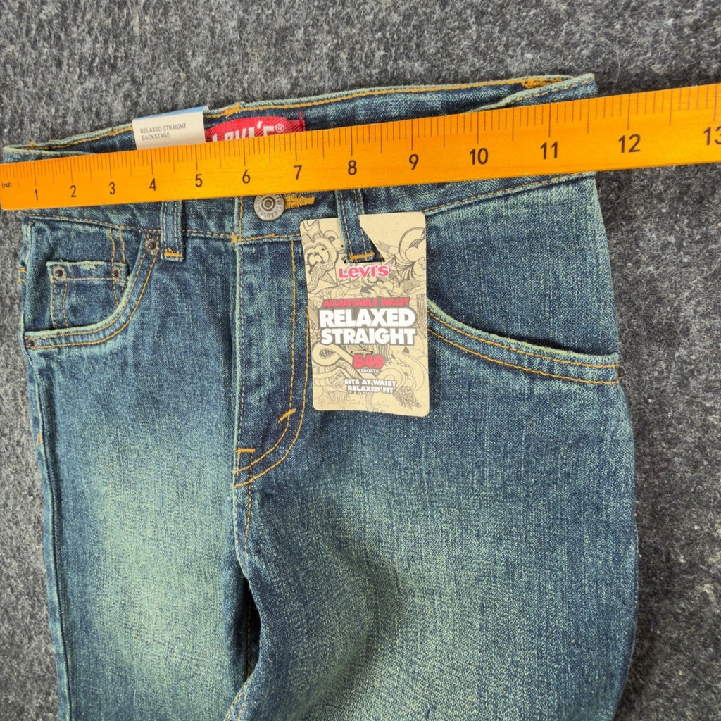 Levi's Y2K 549 Relaxed Straight Jean Shorts Boys 7 Reg Blue Denim NWT