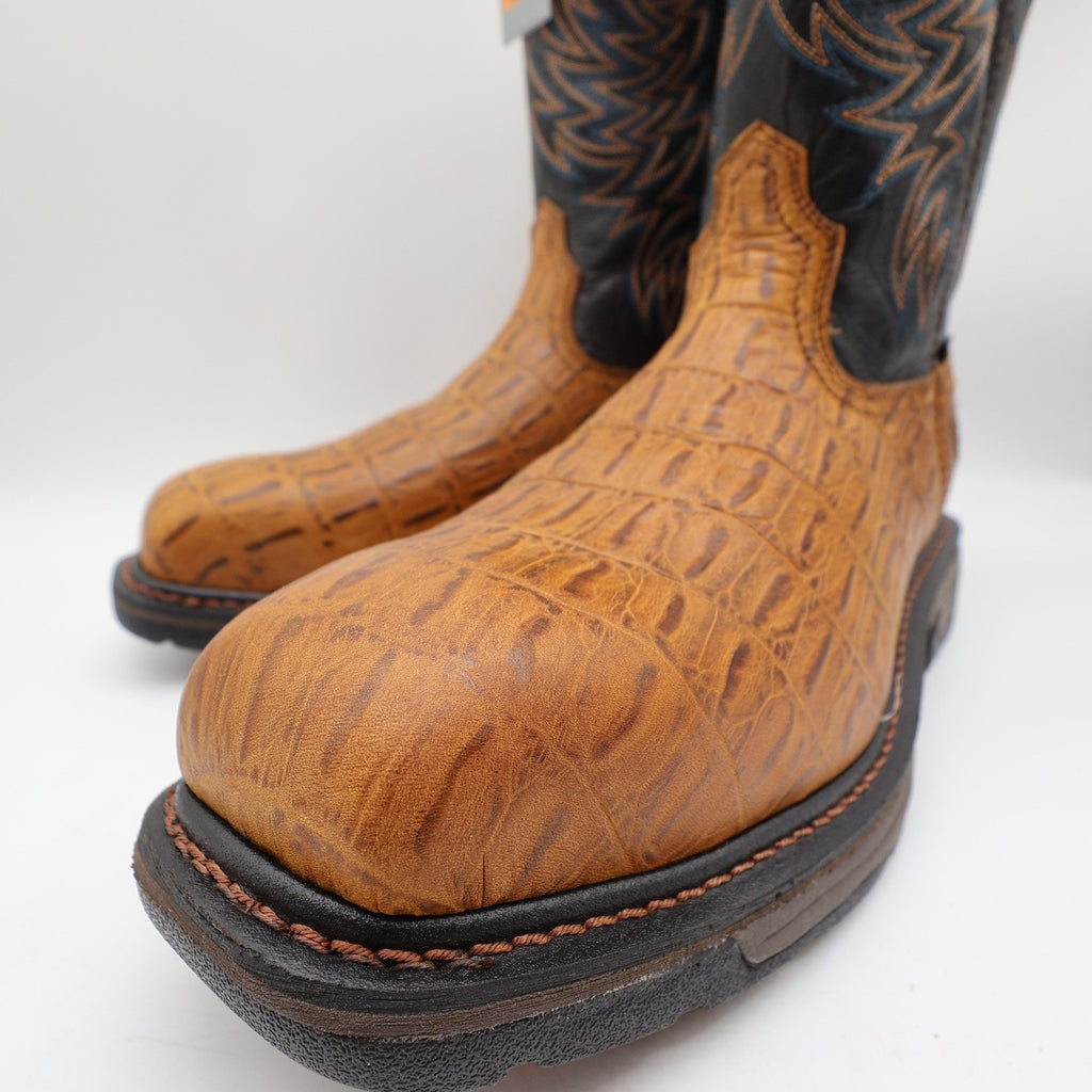 Ariat WorkHog Comp Toe Boots Mens 12 Distressed Brown Hornback Leather NIB