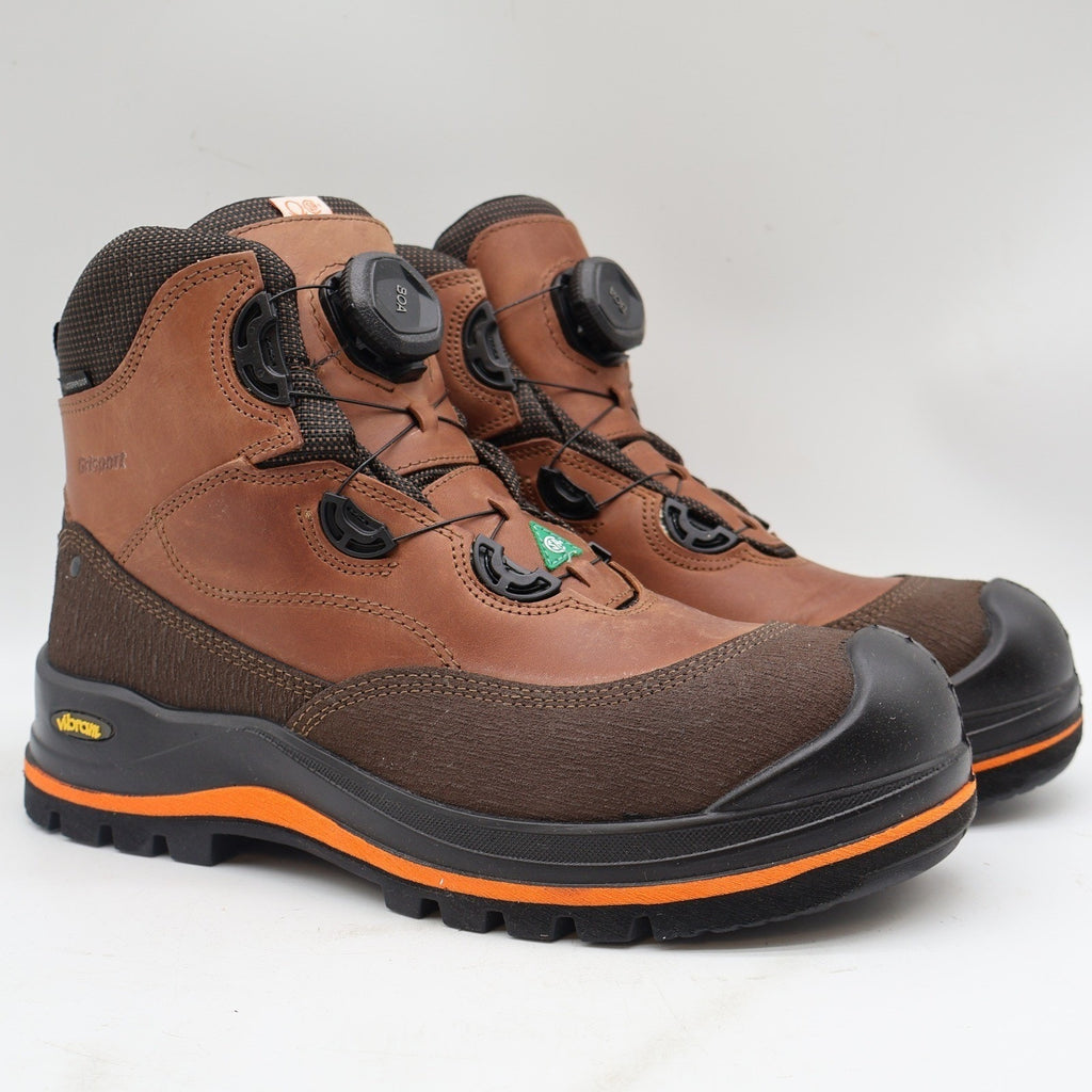 Grisport BOA Wolf Safety Boots Mens 9 Brown Leather Waterproof Vibram EH PR 6in