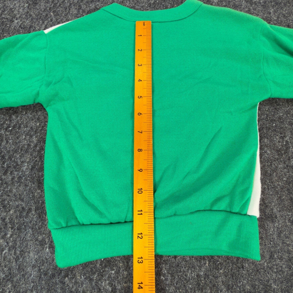 Vintage 80s TMNT Sweatshirt Kids Small 4 Green Raglan Made in USA 1989