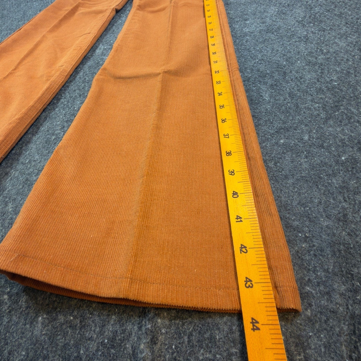 Maverick Vintage 70s Corduroy Flare Pants Juniors 7 Orange Bell Bottoms NWT - take2supply