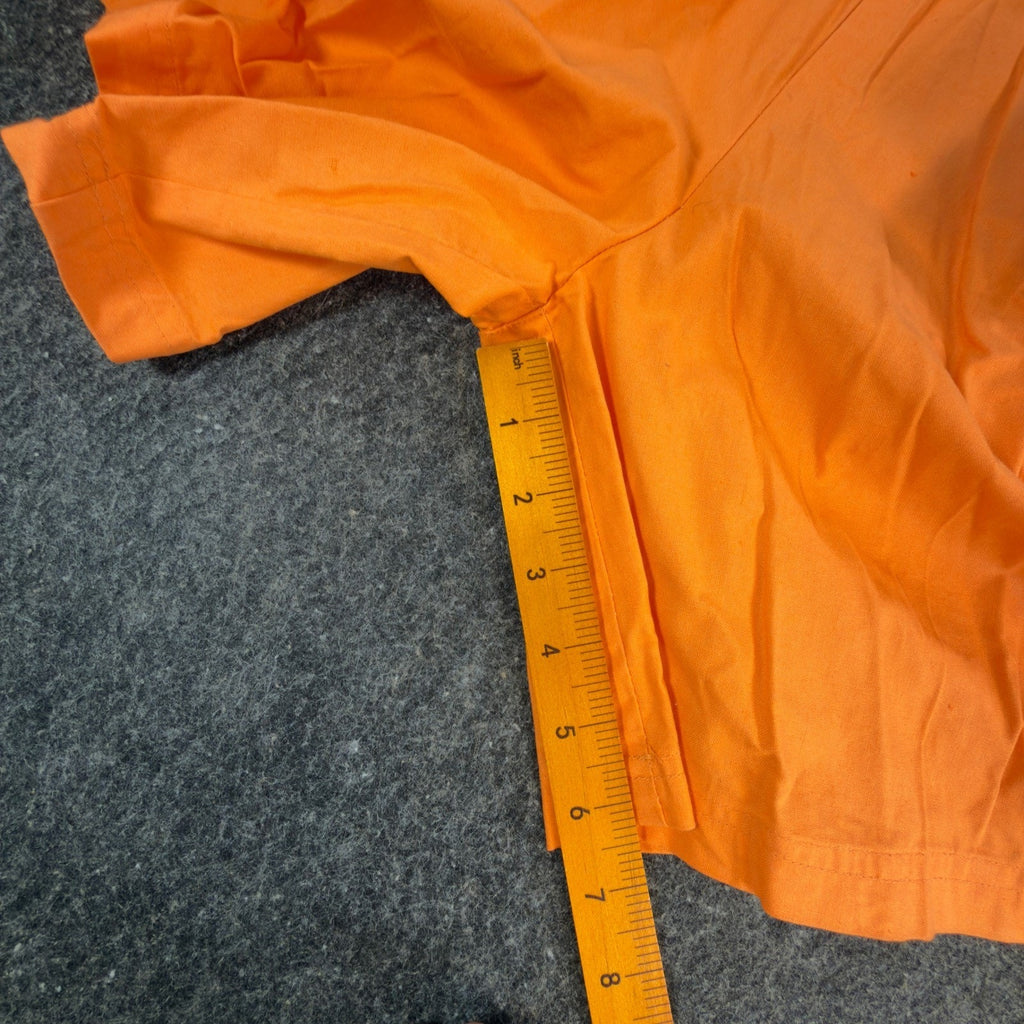 Bugle Boy Vintage 90s Shorts Boys 7 Neon Orange Cotton Elastic Waist NOS - take2supply