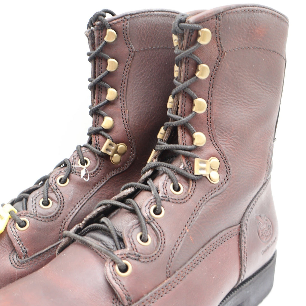 Georgia Boot Carbo-Tec 8 Work Boots Mens 11 Brown Leather Steel Safety Toe G8945