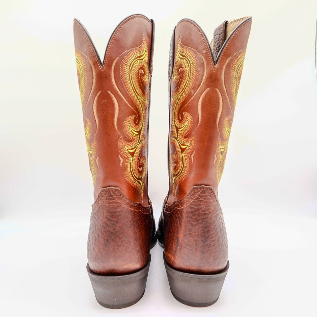 Double-H Western Mustang Boots Mens 11 EE Rust Leather Excellent DH4417