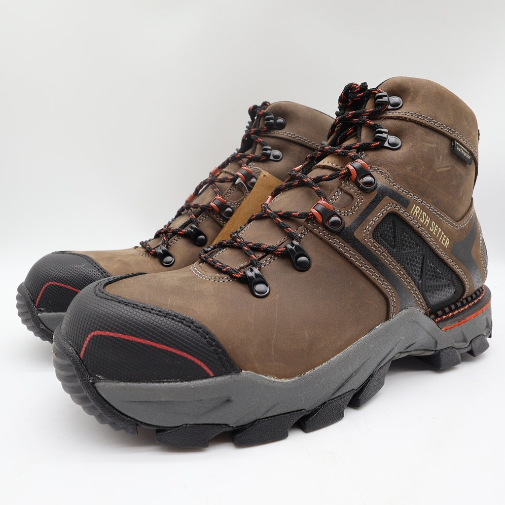 Irish Setter Boots Mens 10 D Crosby Leather Waterproof Safety Toe 83628 NIB