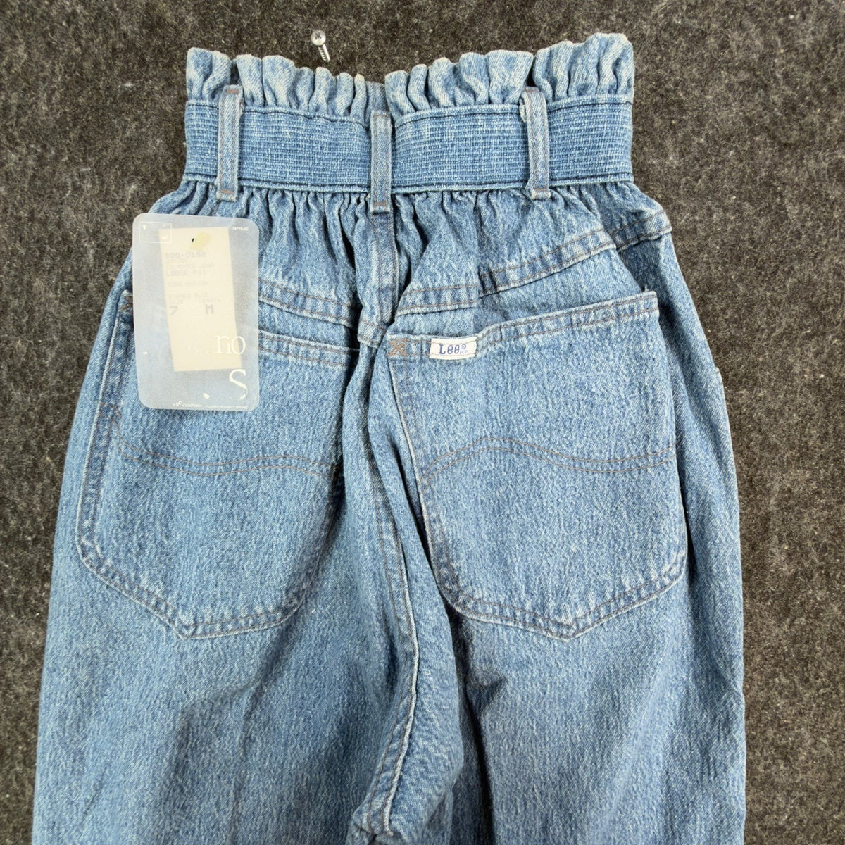 Lee Vintage 80s Islander Jeans Womens 7 Med Blue Denim Elastic High Waist NWT